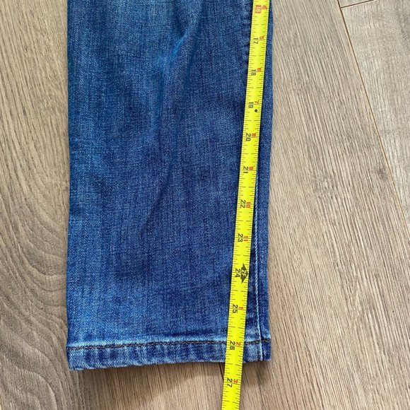 LOFT Blue Distressed "Relaxed Skinny" Jeans - Picture 9 of 14